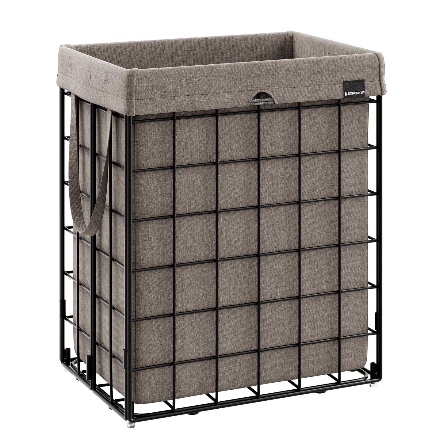 SONGMICS Laundry Hamper, 23.8 Gal. (90L) Laundry Basket, Collapsible Clothes Hamper, Removable and