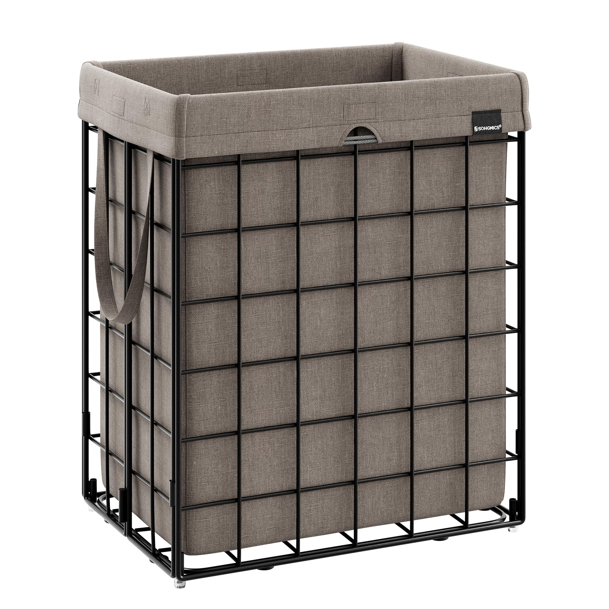 SONGMICS Laundry Hamper, 23.8 Gal. (90L) Laundry Basket, Collapsible Clothes Hamper, Removable and
