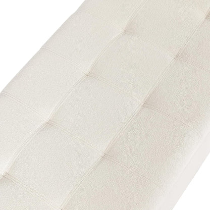 Joveco Storage Ottoman Bench, 51" Rectangle Long Bench, for Bedroom, End Foot of Bed, Living Room, Entryway, Beige