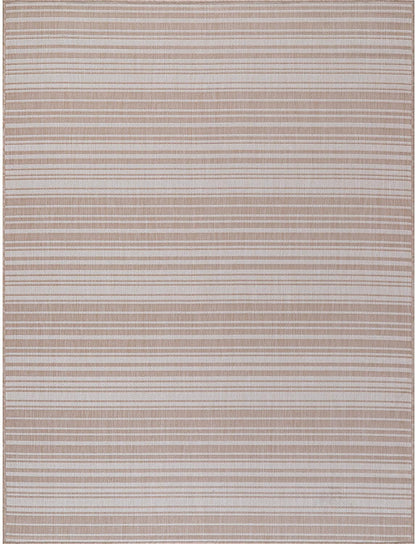 Stripe Outdoor Rug 9x12 Washable Outside Carpet for Indoor Patio Porch Waterproof Easy Cleaning Non Shedding Area Rugs Beige 9 x 12