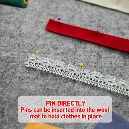 ZOMONETI 17" x 13.5" Wool Pressing Mat 100% New Zealand Felted Wool Ironing Mat Pad Blanket for Quilter, Sewing, Quilting Supplies and Notions