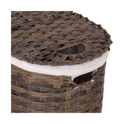 Seville Classics Premium Handwoven Portable Laundry Bin Basket with Carrying Handles, Household