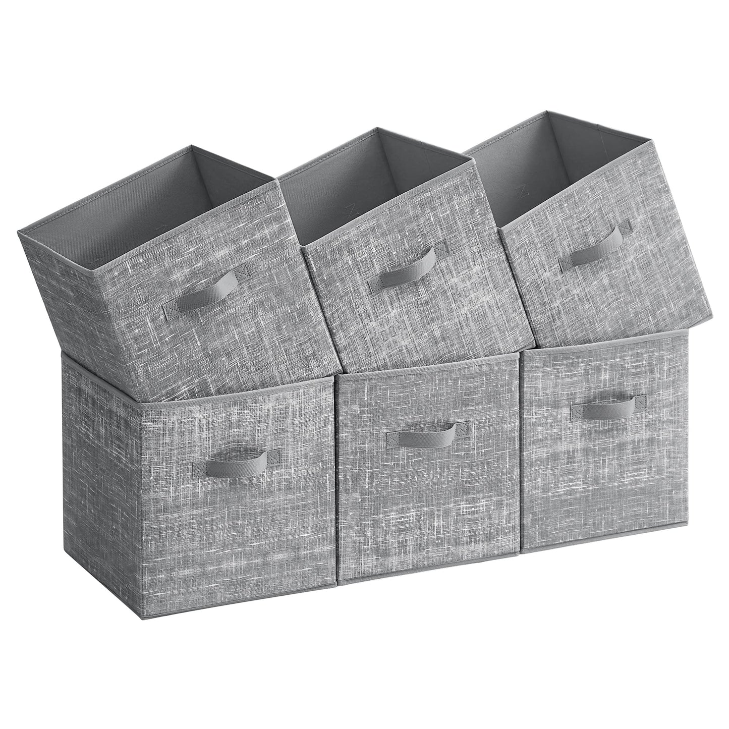 SONGMICS Storage Cubes, Set of 6, 13-Inch Foldable Closet Organizers