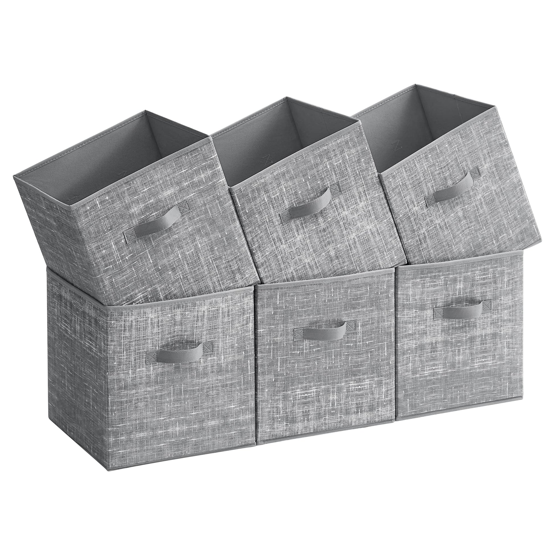 SONGMICS Storage Cubes, Set of 6, 13-Inch Foldable Closet Organizers