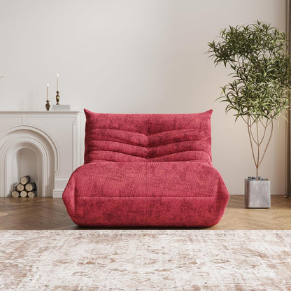 Bean Bag Chair, Fireside Chair Bean Bag Sofa Large Bean Bag Chair for Adults, Bean Bag Chairs for Teens with High Density Comfortable Foam, Memory Foam Bean Bag for Living Room, Bedroom (Red)