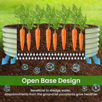 5x2x1.4 Ft Raised Garden Bed, Planter Box Outdoor with Rubber Edge Zinc-Aluminum-Magnesium Stainless Steel Durable Metal Garden Beds Kit for Vegetables, Flowers, Herbs and Succulents(Light Green)