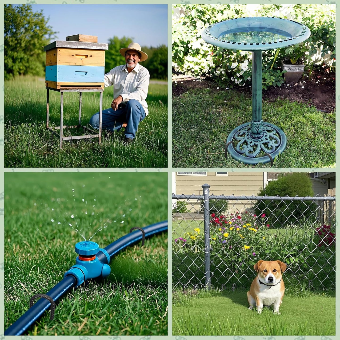 VVOKGO Rebar Stakes 12 Inches J Hook Heavy Duty Chain Link Fence Stakes, 8 Pcs Metal Long Tent Spikes Ground Anchors for Wire Fencing, Dogs Digging, Camping Tents, Swings, Greenhouse, Black