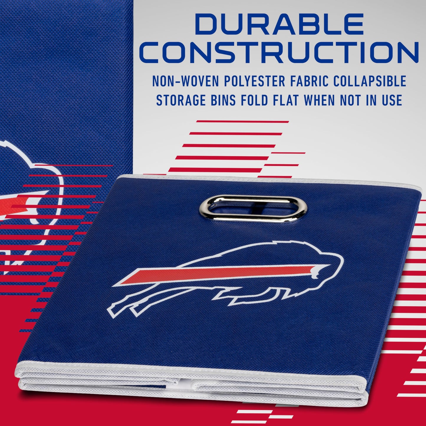 Franklin Sports NFL Buffalo Bills Collapsible Storage Bin