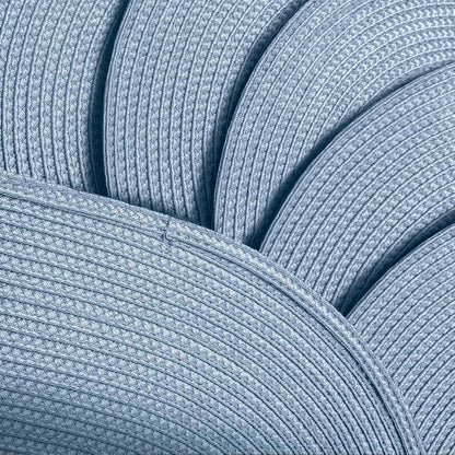 AHHFSMEI Placemats Set of 6 for Dining Table Washable Woven Vinyl Non-Slip 18x12 inches Placemat Heat-Resistant Durable Table Mats for Dining Table Easy to Clean(Light Blue)