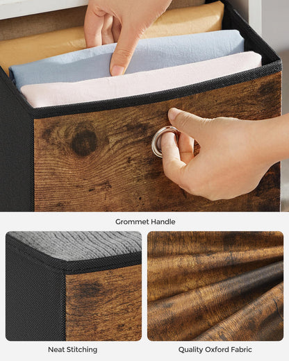 SONGMICS Storage Cubes, Set of 6, 11-Inch Foldable Closet Organizers