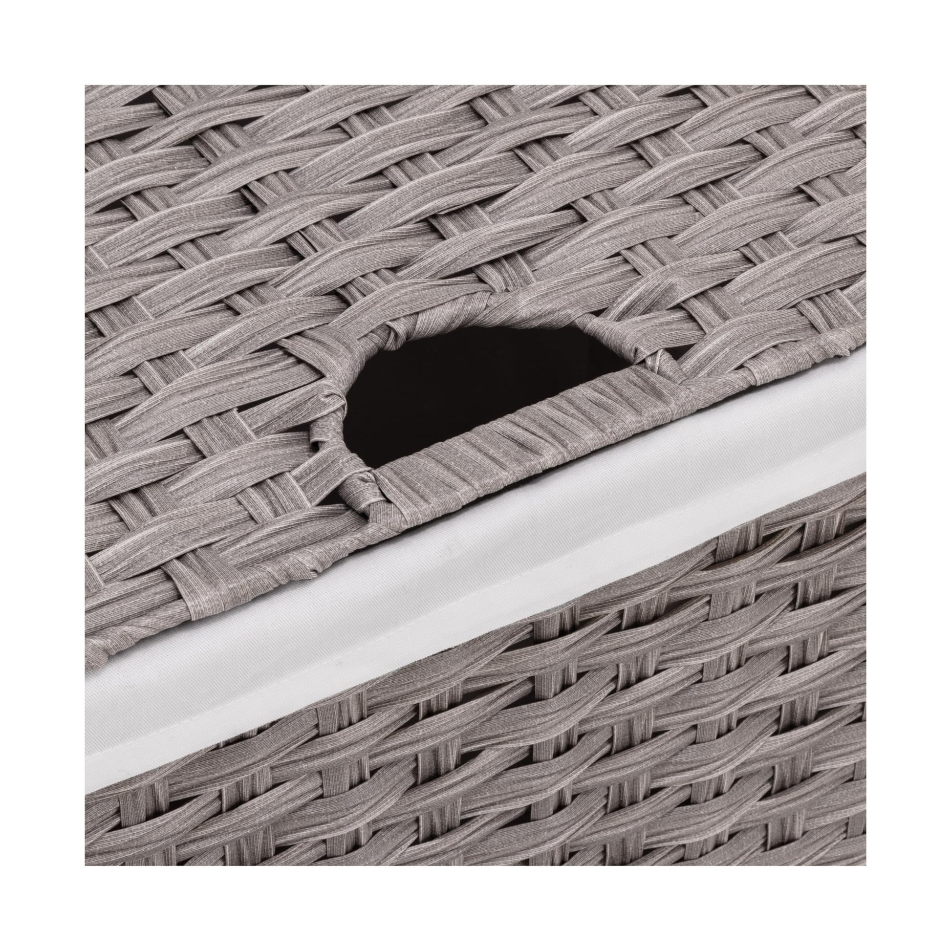 Seville Classics Premium Handwoven Portable Laundry Bin Basket with Carrying Handles, Household