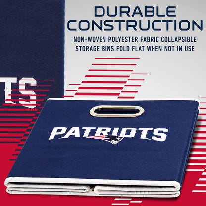Franklin Sports NFL New England Patriots Collapsible Storage Bin