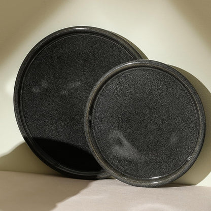 Stone Lain Eden 4-Piece Dinner Plate Set Stoneware, Charcoal Grey