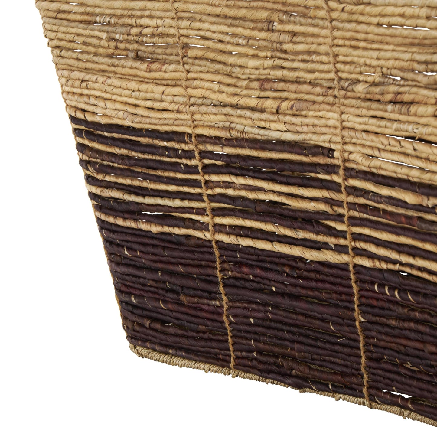 Deco 79 Seagrass Handmade Decorative and Functional Storage Basket Oversized Color Block Basket