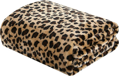 MERRYLIFE Leopard Throw Blanket Decorative Fleece Throw | Ultra-Plush Colorful Oversized | Couch Blanket Travel Lap | Queen Size(90" 90",Cheetah)