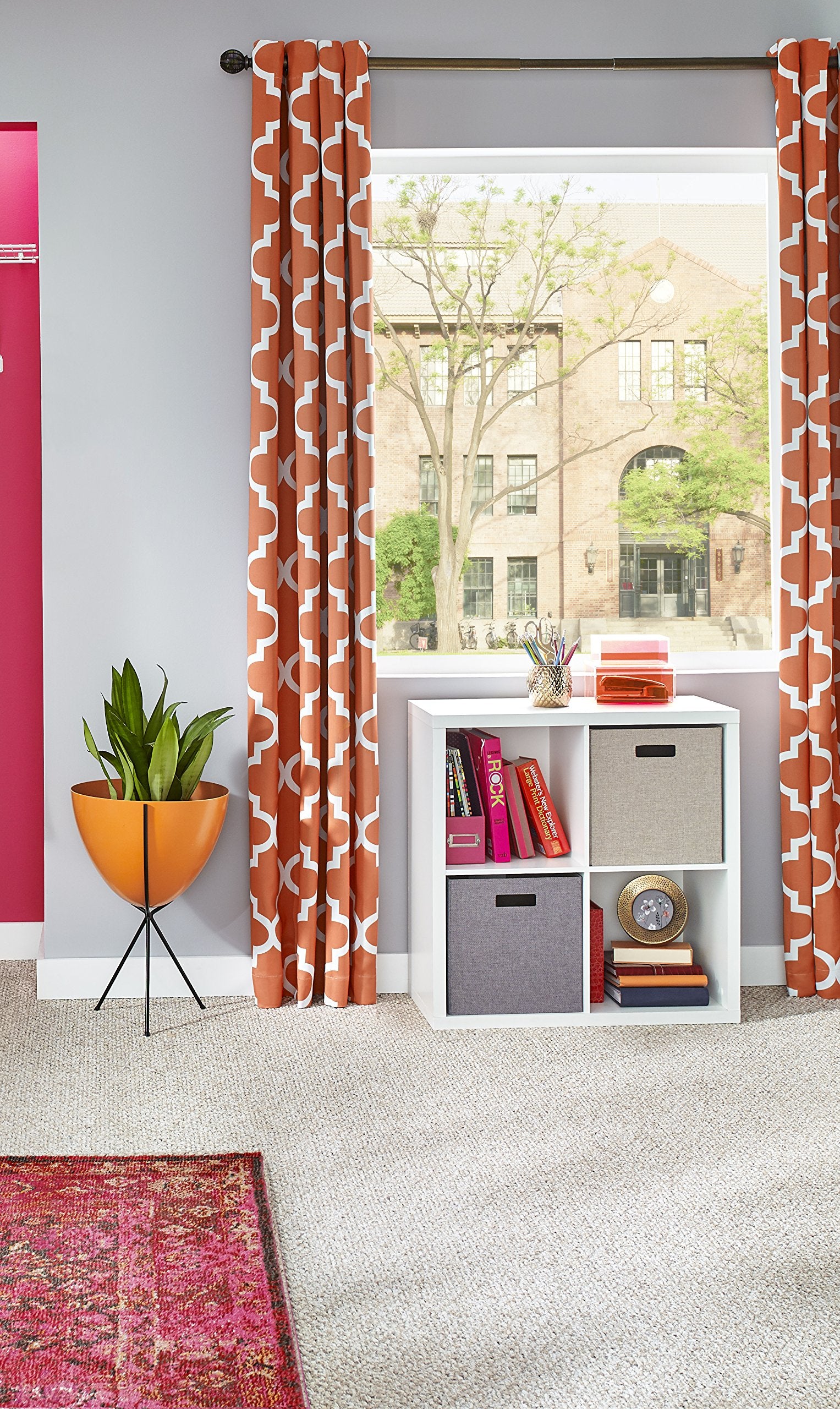 ClosetMaid 4 Cube Storage Shelf Organizer Bookshelf with Back Panel, Easy Assembly, Wood, White