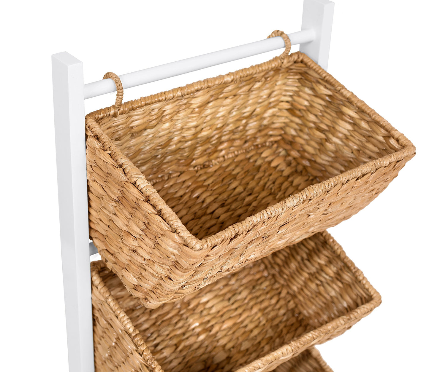 BIRDROCK HOME 3 Tier Abaca Storage Cubby (Natural) - 3 Baskets Made of Durable Seagrass Fiber