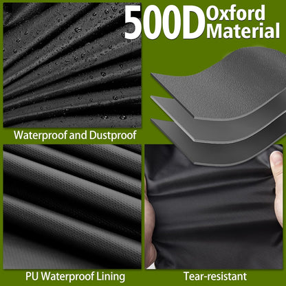 Kingling Grill Cart Cover, Waterproof Outdoor Prep Table Cover 46 Inch Stainless Steel Outdoor Patio Table Covers Rectangular for Metal Prep Cart Protection -46''L x 25''W x 40''H (Black)