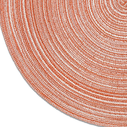 AHHFSMEI Round Braided Placemats Set of 6 Round Table Mats for Dining Tables Natural Woven Heat Resistant Place mats 15 Inch (Light Orange)