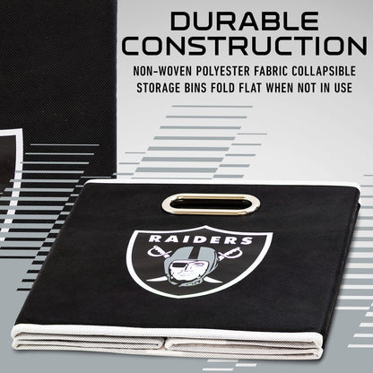Franklin Sports NFL Oakland Raiders Collapsible Storage Bin