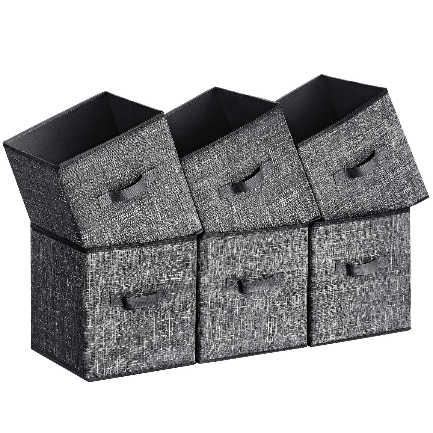 SONGMICS Storage Cubes, Set of 6, 11-Inch Foldable Closet Organizers