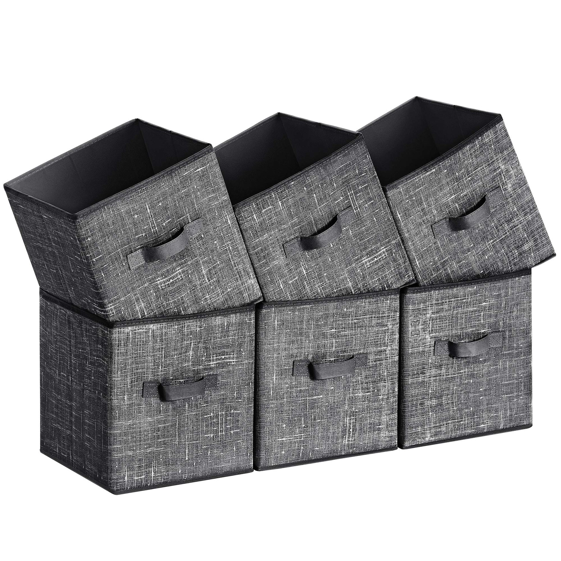 SONGMICS Storage Cubes, Set of 6, 11-Inch Foldable Closet Organizers