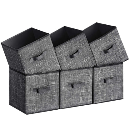 SONGMICS Storage Cubes, Set of 6, 11-Inch Foldable Closet Organizers