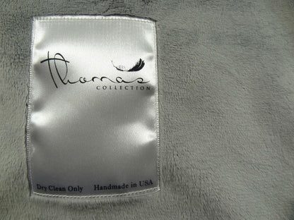 Gray Black White Faux Fur Throw Blanket & Bedspread - Tibet Fox Fur - Gray Black White Luxury Faux Fur - Soft Faux Fur Blanket, Made in USA, 16438