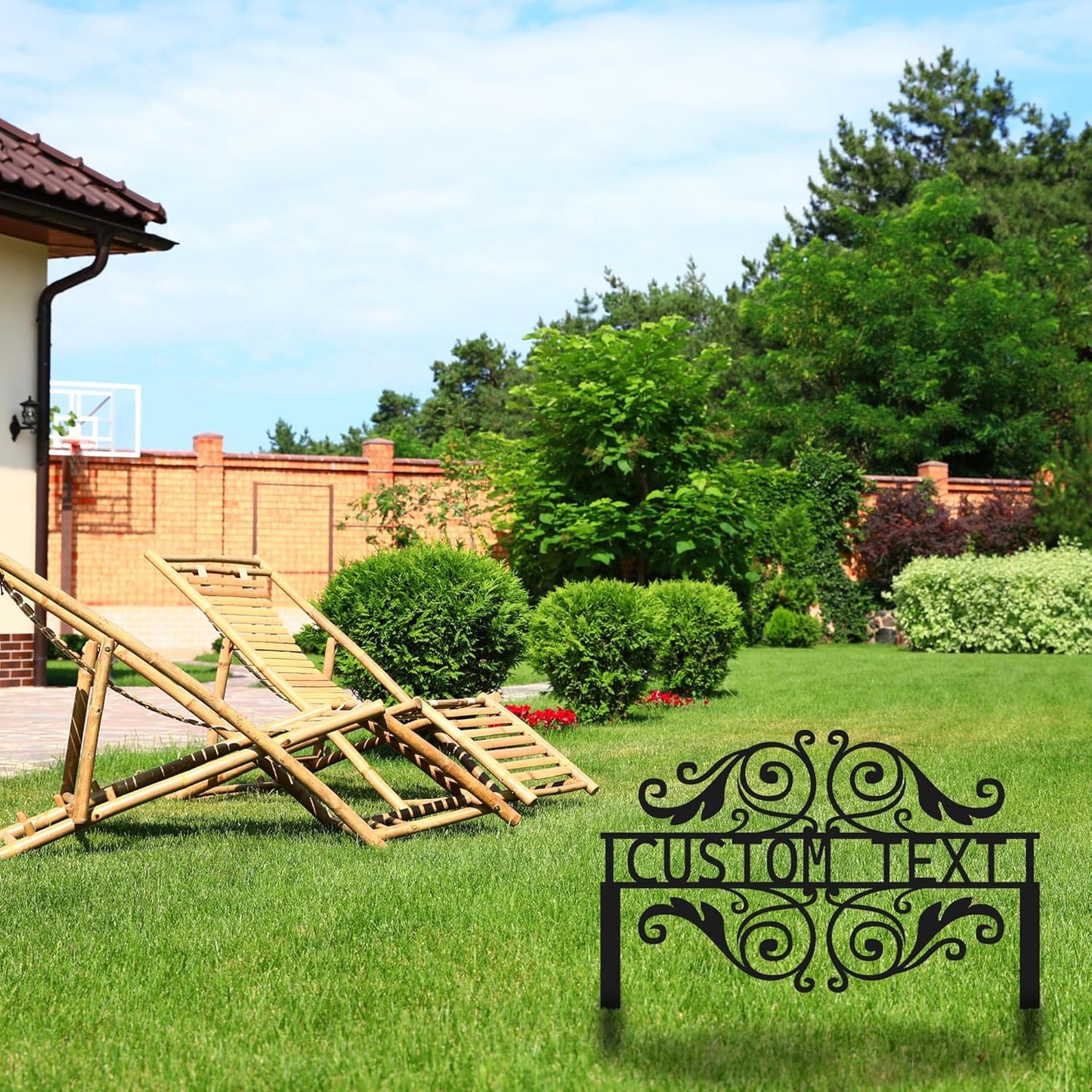 Personalized Metal Garden Sign with Stake, Custom Garden Decor for Outdoor, Custom Family Name Sign, Patio Decorations, Lawn Art, Farmhouse Decorative, Welcome Garden Sign, Housewarming Gift