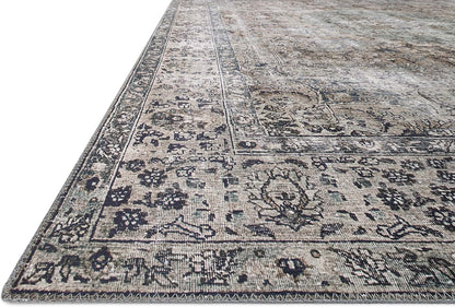 Loloi Layla Collection LAY-06 Taupe/Stone 5'-0" x 7'-6" .13" Thick Area Rug, Soft, Durable, Vintage Inspired, Distressed, Low Pile, Non-Shedding, Easy Clean, Printed, Living Room Rug