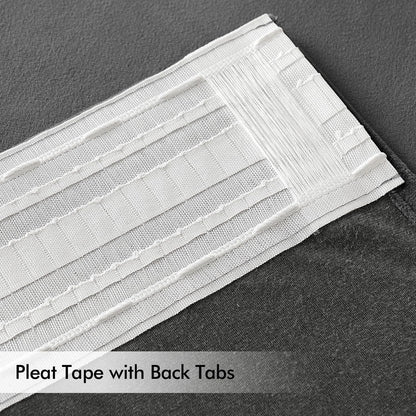 MIULEE Grey Velvet Curtains 96 inches Long 2 Panels - Luxury Pinch Pleated Room Darkening Window Drapes for Bedroom Living Room Thermal Insulated Super Soft Blackout, Back Tab Rod Pocket Gray