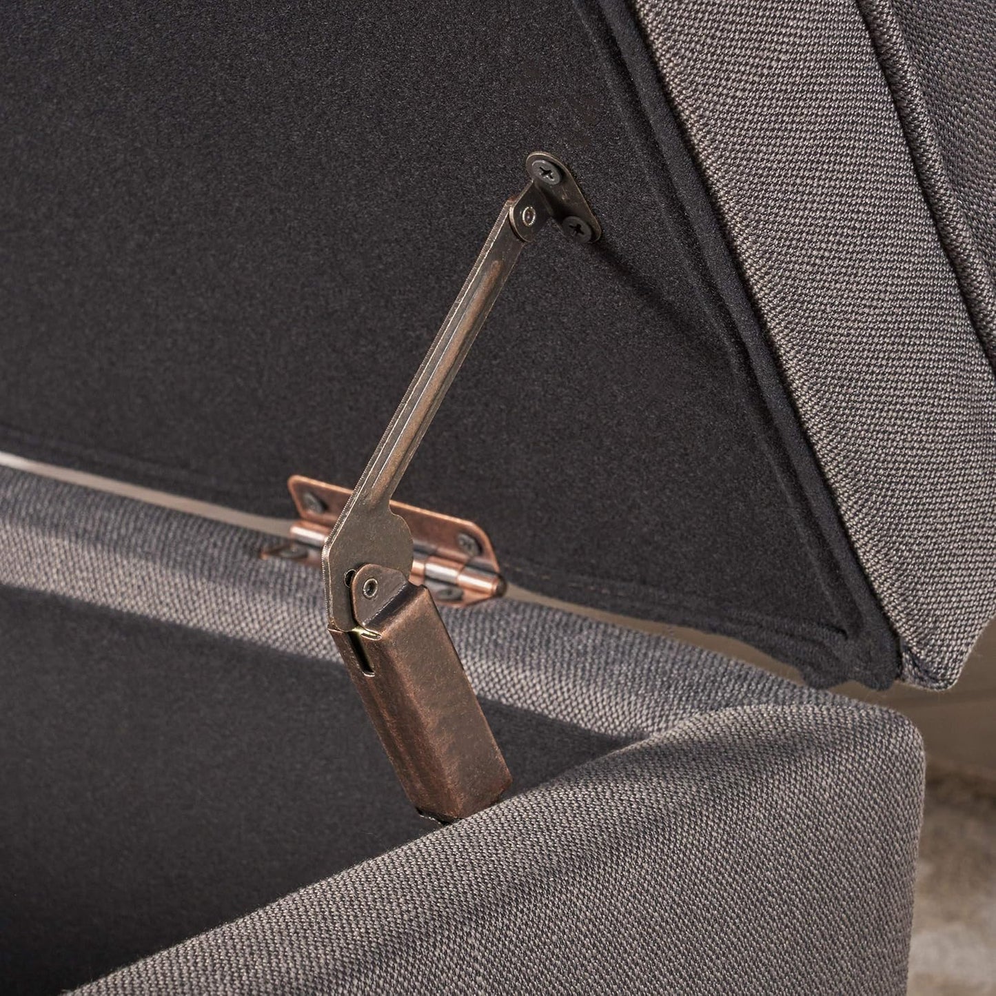 Christopher Knight Home Juliana Fabric Storage Ottoman, Gray