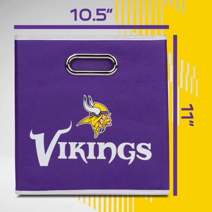 Franklin Sports NFL Minnesota Vikings Collapsible Storage Bin