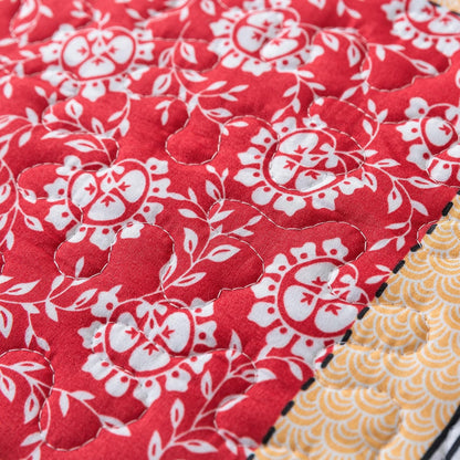 NEWLAKE Quilt Bedspread Sets - Bohemian Farmhouse Pattern Reversible Coverlet Set, King Size