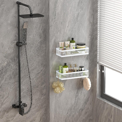 PUSDON Metal Wall Hanging Basket 2 Packs DIY Suitable for Multiple Scenes - Middle White Netting Set