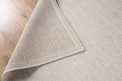 CAMILSON Easy Jute Rug 9x12, Indoor Outdoor Off-White Color Fiber Area Rugs for Living Room and Patio Rug Herringbone Seagrass Boho Woven Design Easy-Cleaning Washable Outside Carpet Alfombras 9 x 12