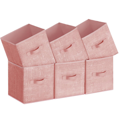 SONGMICS Storage Cubes, Set of 6, 11-Inch Foldable Closet Organizers