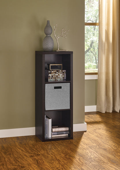 ClosetMaid 3 Cube Storage Shelf Organizer Bookshelf with Back Panel, Easy Assembly, Wood, Black