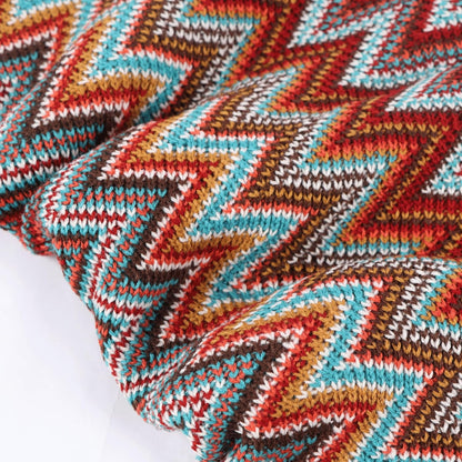 Boho Throw Blanket - Bohemian Fringe Tassels， for Bed Couch Soft ChairBlanket Double Sided (50"x70") (Red)