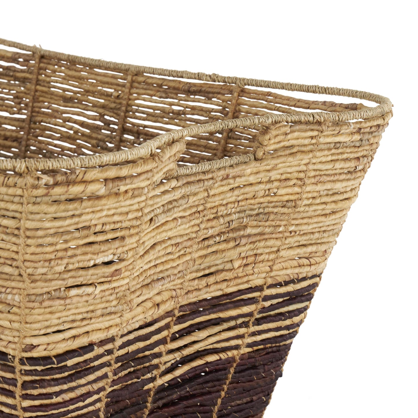 Deco 79 Seagrass Handmade Decorative and Functional Storage Basket Oversized Color Block Basket