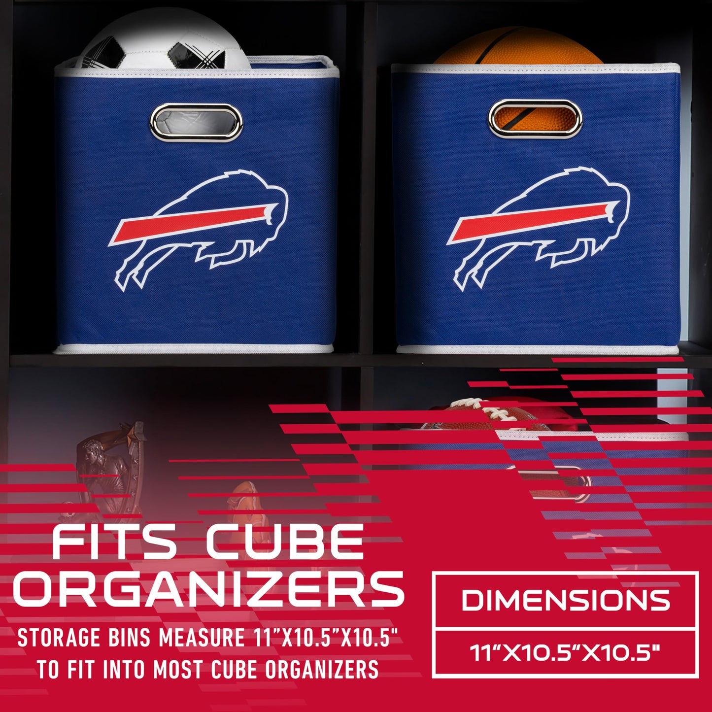 Franklin Sports NFL Buffalo Bills Collapsible Storage Bin