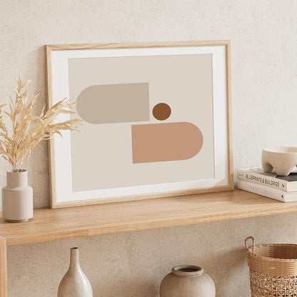 18x24 Poster Frame Set of 4 Natural Solid Oak Photo Frames with 16x20 Removable Mat Wall Hanging Large Handcrafted Frame with HD Plexiglass Wall and Tabletop Display Large Picture Frame