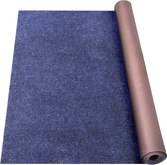 Marine Carpet,6 FT x 10 FT Deep Blue Indoor Outdoor Carpet 0.2" Thick Boat Carpet with Water-Proof TPE Backing, Non-Slide Outdoor Marine Carpet Roll for Home, Patio, Porch, Deck