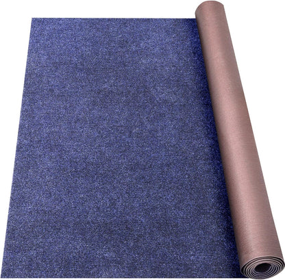 Marine Carpet,5 FT x 25 FT Deep Blue Indoor Outdoor Carpet 0.2" Thick Boat Carpet with Water-Proof TPE Backing, Non-Slide Outdoor Marine Carpet Roll for Home, Patio, Porch, Deck