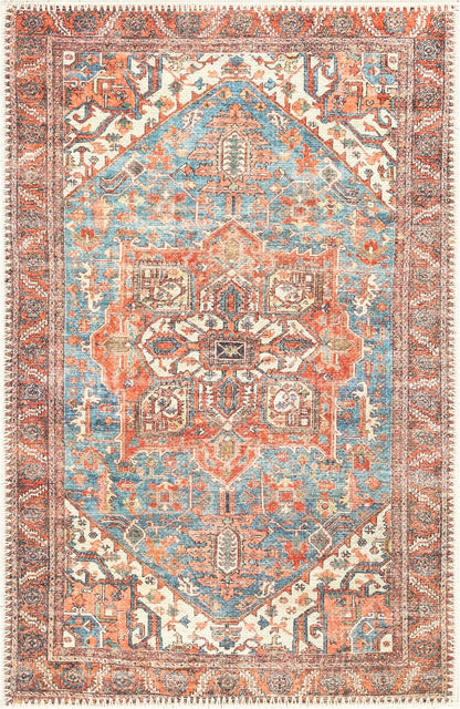 Keen Home Design 2x3 Rug - Machine Washable Entry Rug with Non-Slip Backing, Ideal for Enteryway, Kitchen, Bathroom, Laundry Room - Vintage, Easy Clean, Durable, Low Pile Rug - (2' x 3')