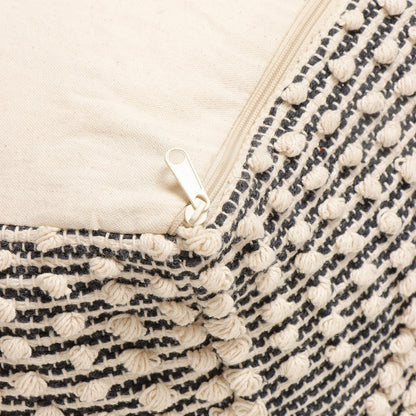 REDEARTH · Tufted Pouf Ottoman with Filler Textured Storage Cube Bean Bag Pouffe Footrest for Living Room, Bedroom, Nursery, Kidsroom; 100% Cotton (17.5"X17.5"X17.5", Cube Diamond Medley Gray)