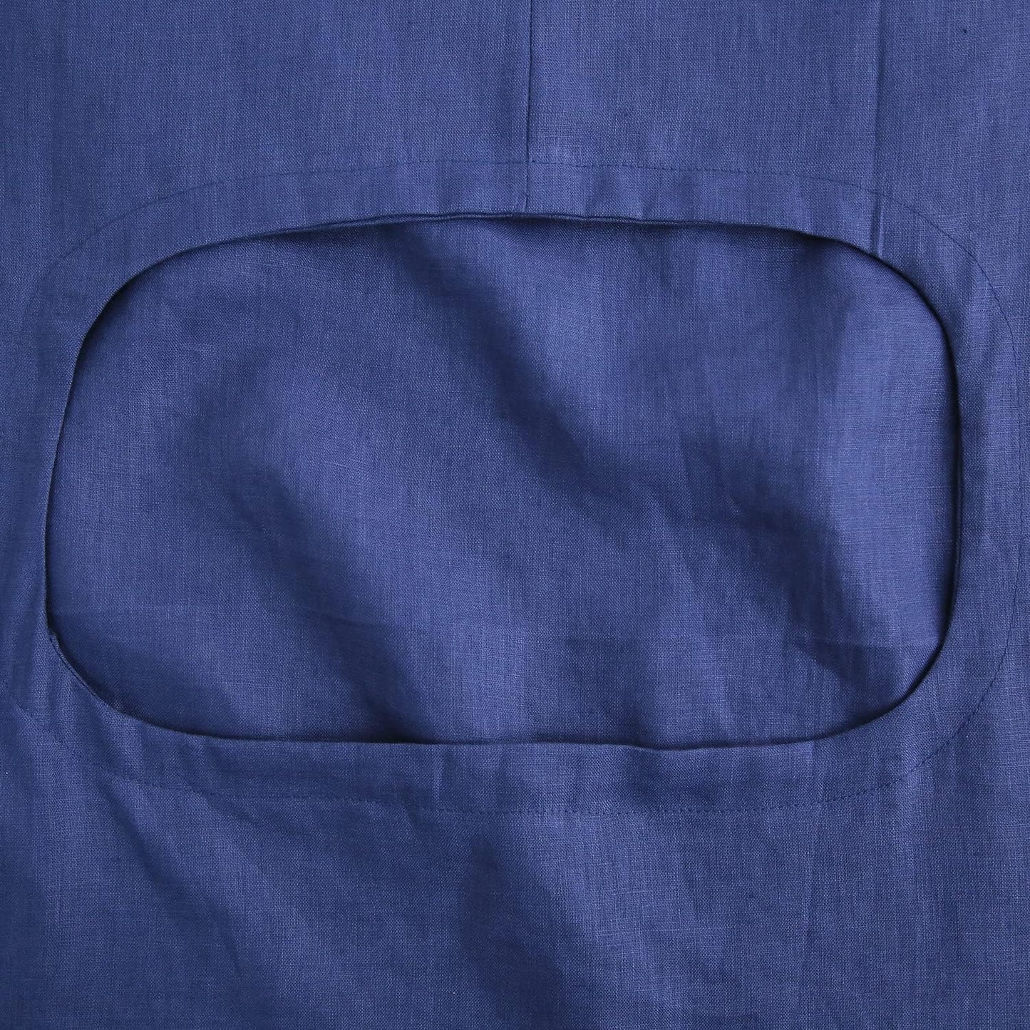 Amazhiyu 100% Linen Door Hanging Laundry Hamper Bag, 19x27 Inches (Navy)