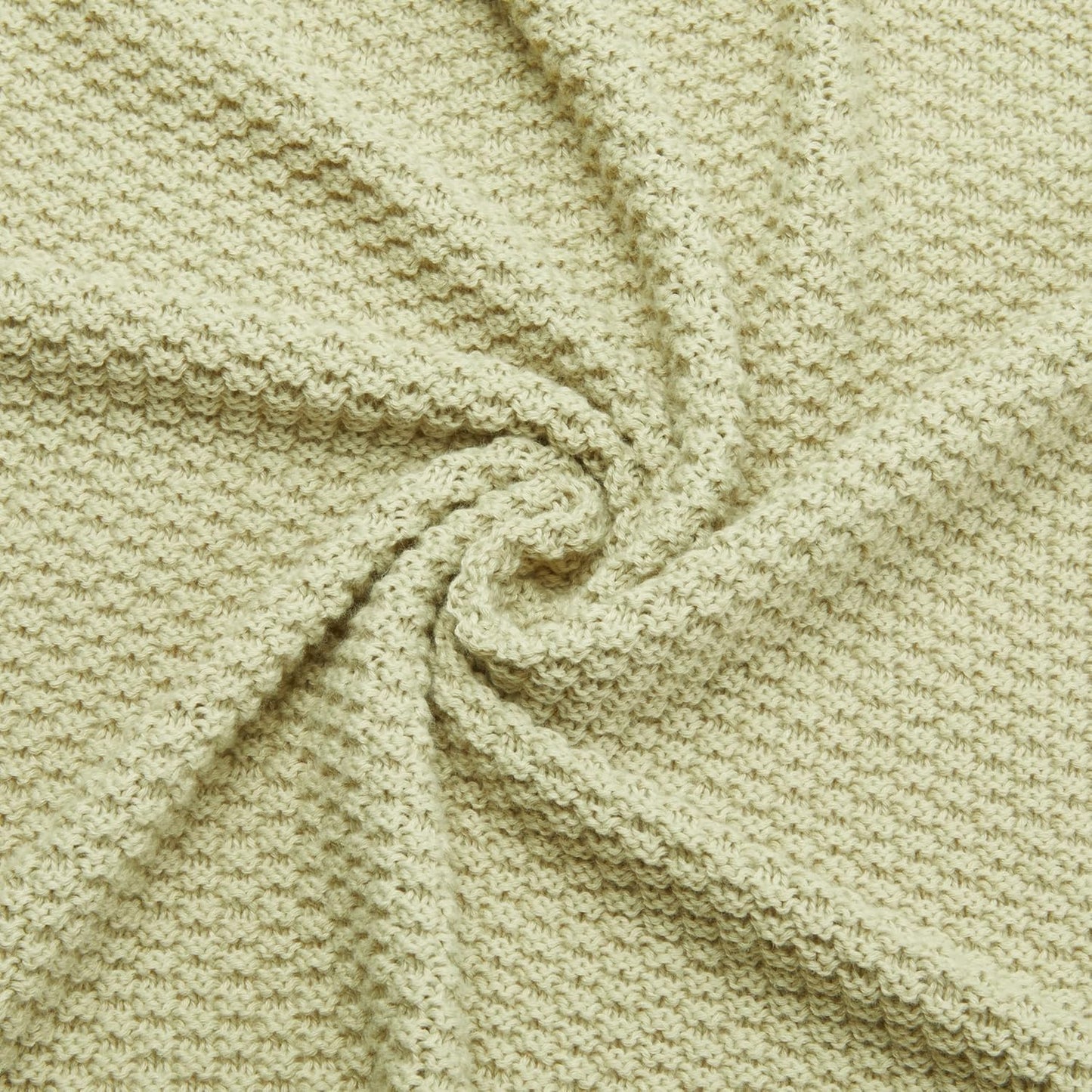 Amazon Basics Chunky Cable Knit Throw Blanket for Couch, Sofa, Bed, Lightweight Soft Cozy, Sage Green, 50"x 60"