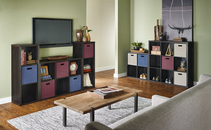 ClosetMaid 6 Cube Storage Shelf Organizer Bookshelf with Back Panel, Easy Assembly, Wood, Black