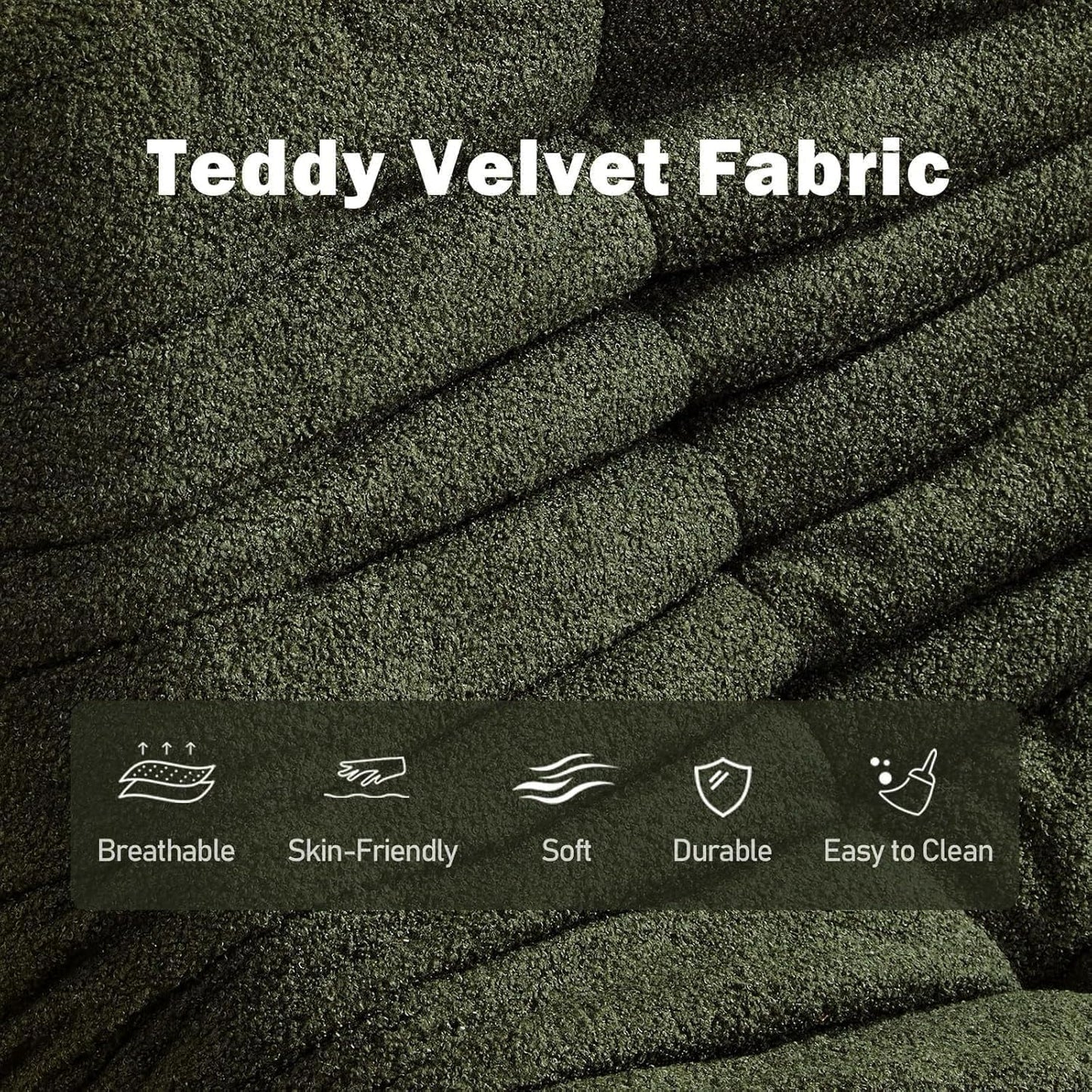 Bean Bag Chair, Loveseat Fireside Chair Bean Bag Sofa Large Bean Bag Chair for Adults, 2 Seater Bean Bag Chairs for Teens with High Density Comfortable Foam, Bean Bag for Living Room, Bedroom (Green)